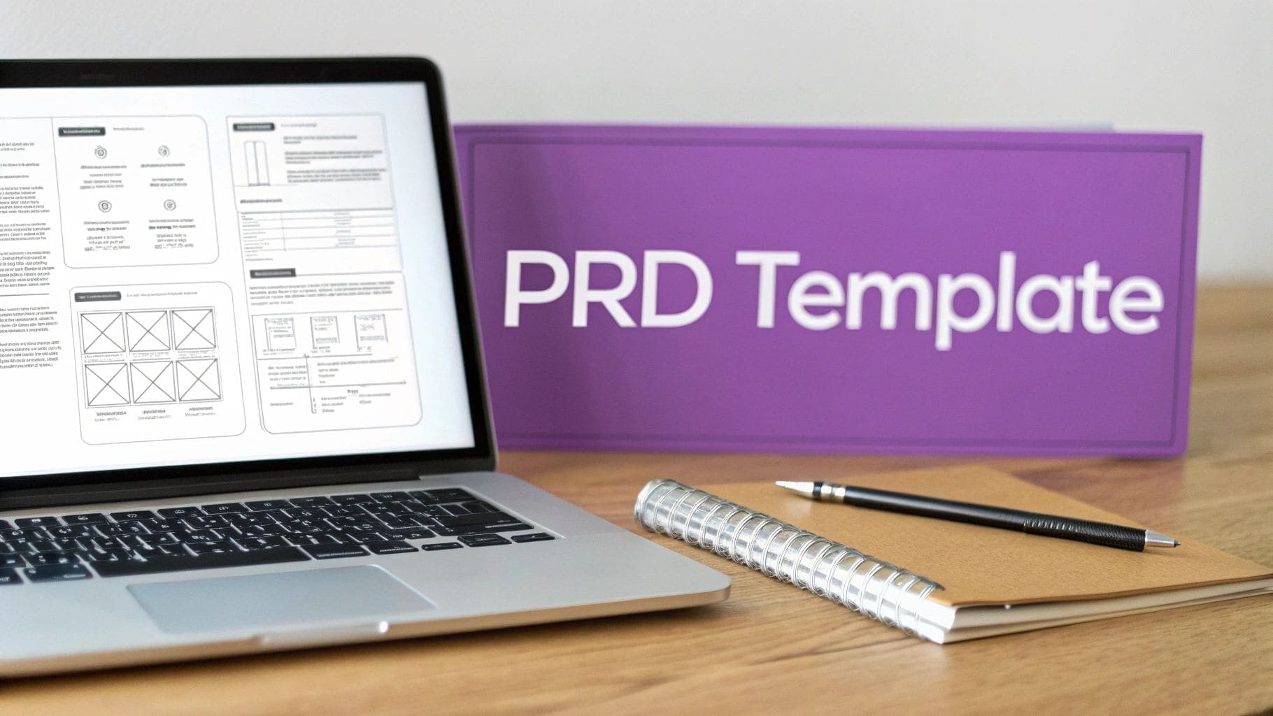 Modern PRD template showing team alignment and clear requirements structure